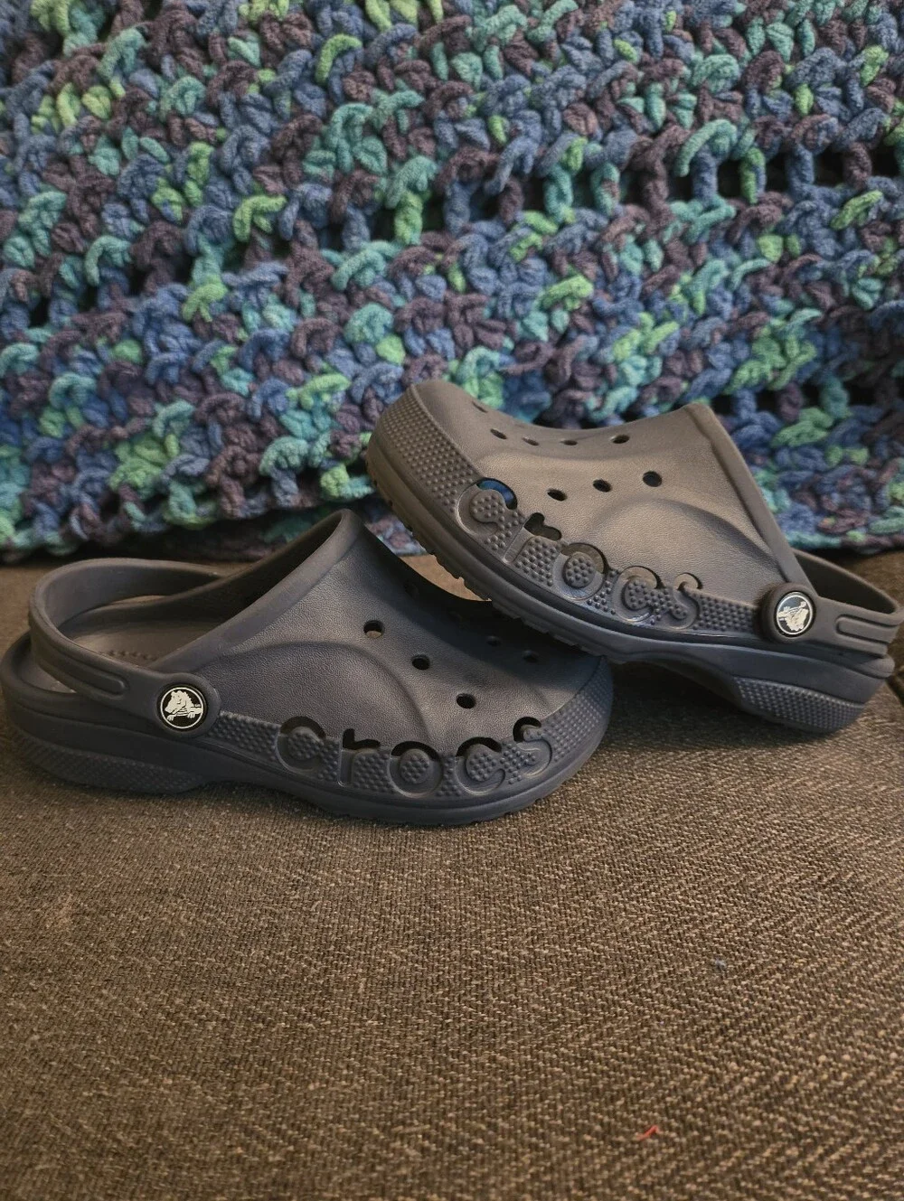 Blue Crocs Size J2